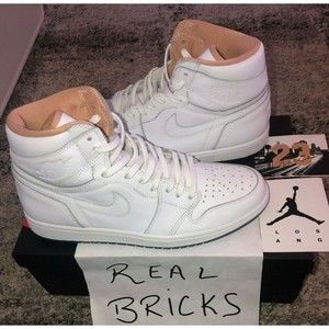 NIKE AIR JORDAN 1 RETRO HIGH LA LOS ANGELES OG OFF WHITE GOLD 819012-130 Size 10